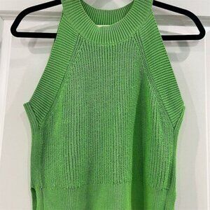 Wilfred Women's XS Green Sleeveless Halter Knit Tank Top Casual